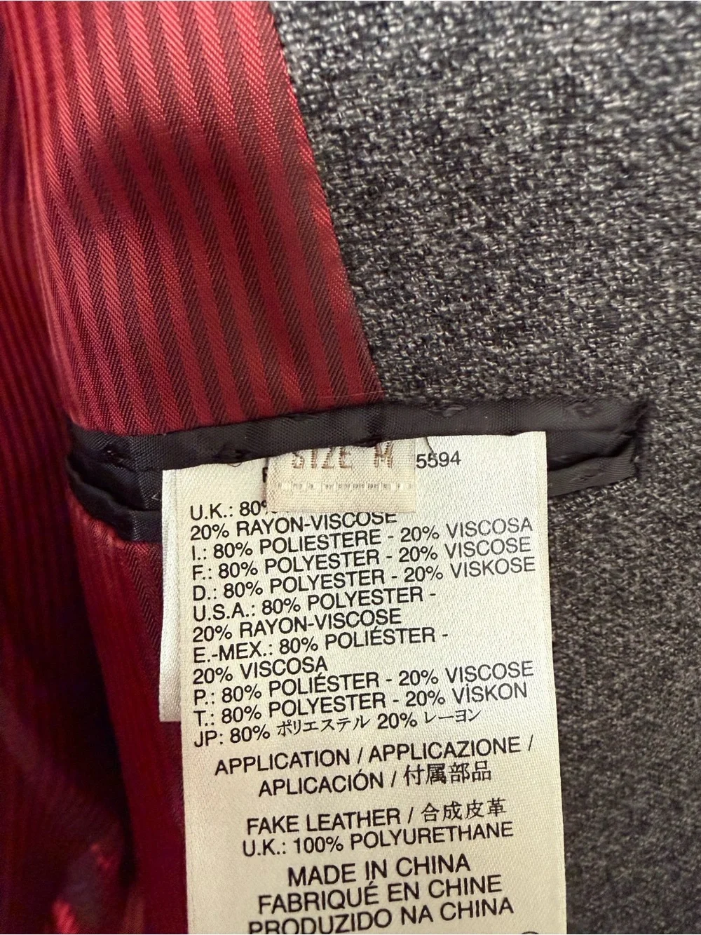 Diesel Men's Charcoal Tweed Blazer with Notch Lapel